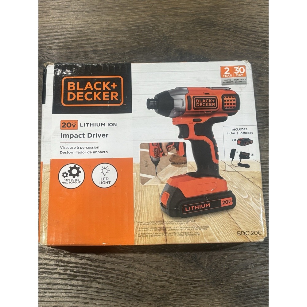 BLACK+DECKER 20V MAX* Lithium Impact Driver - BDCI20C